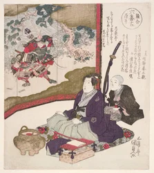 Rokuban hidara-Gempei, 1825 (färgat träblockstryck)